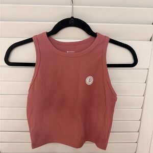 Pure Barre Pink Ribbed Crop Top